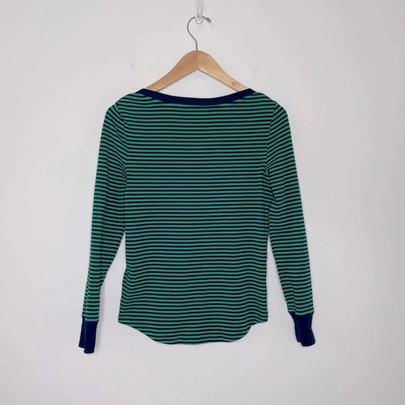 Lauren Ralph Lauren Striped Button-Shoulder Top - Picture 4 of 11